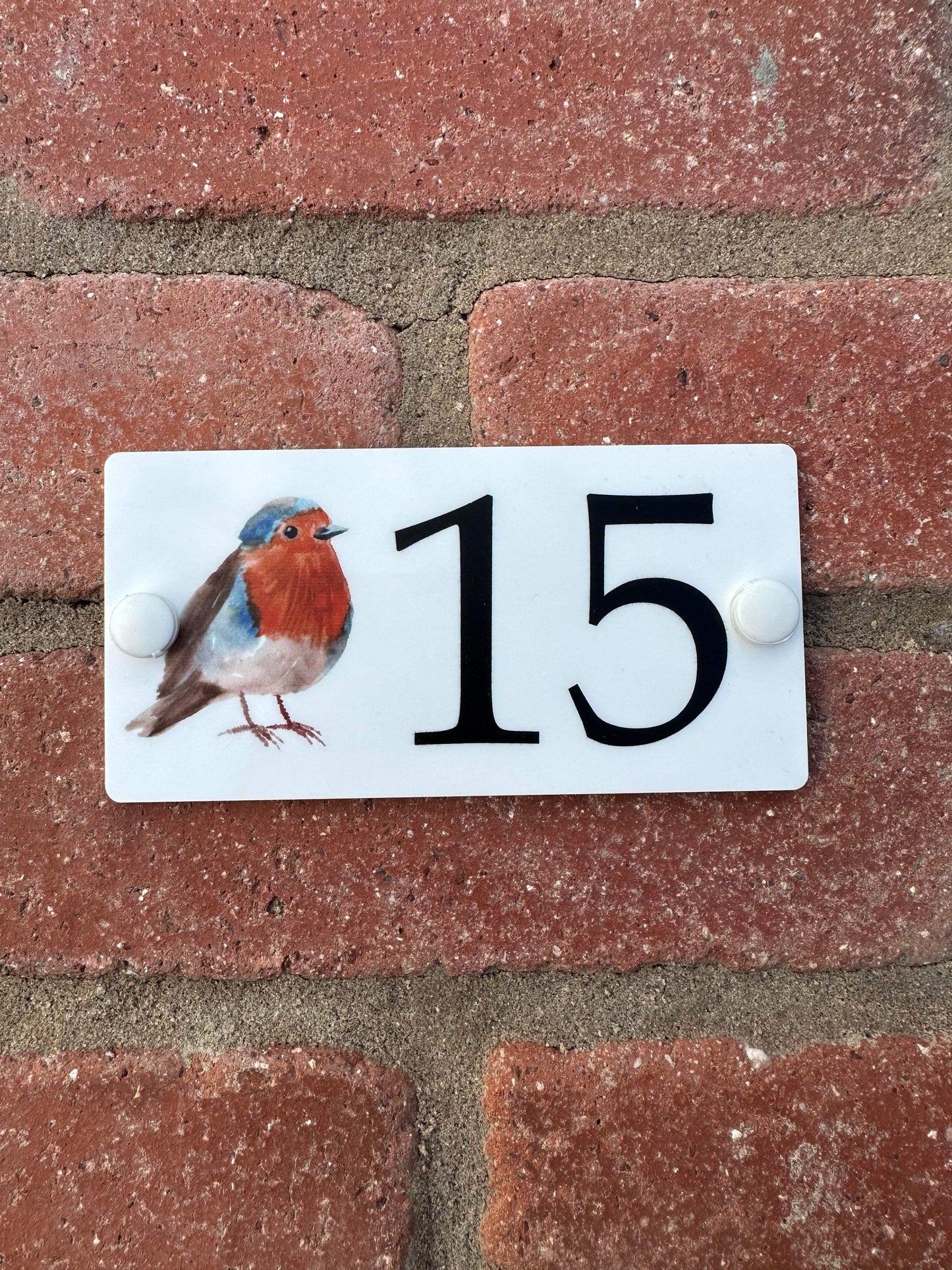 Acrylic house sign robin small