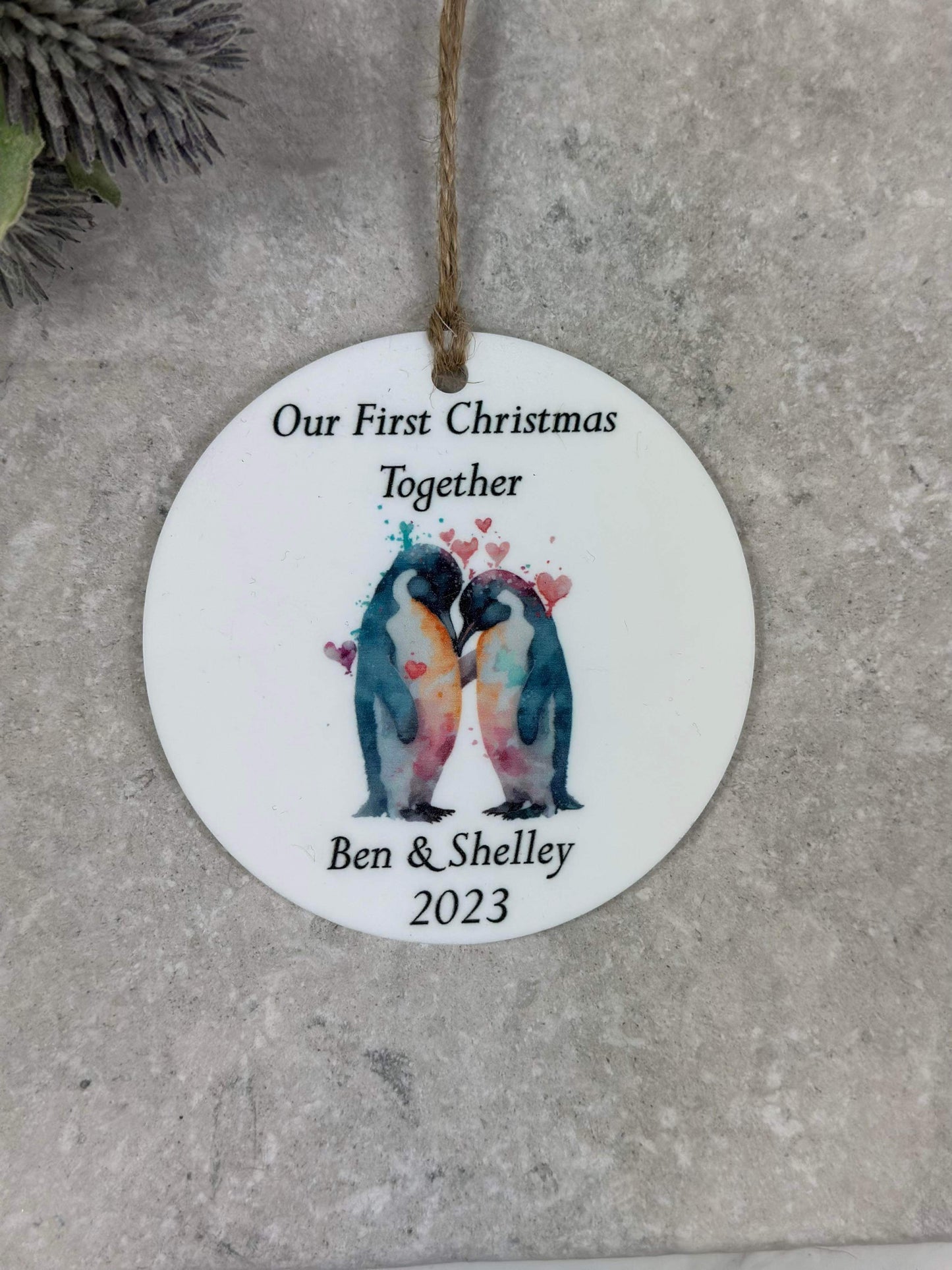 BOGOF penguin Christmas bauble