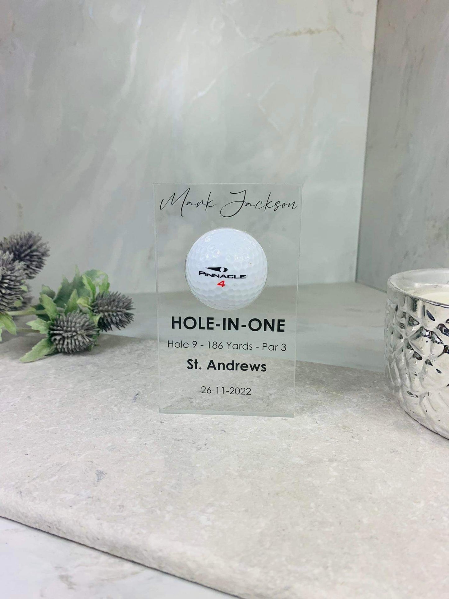 Plain Acrylic golf ball holder