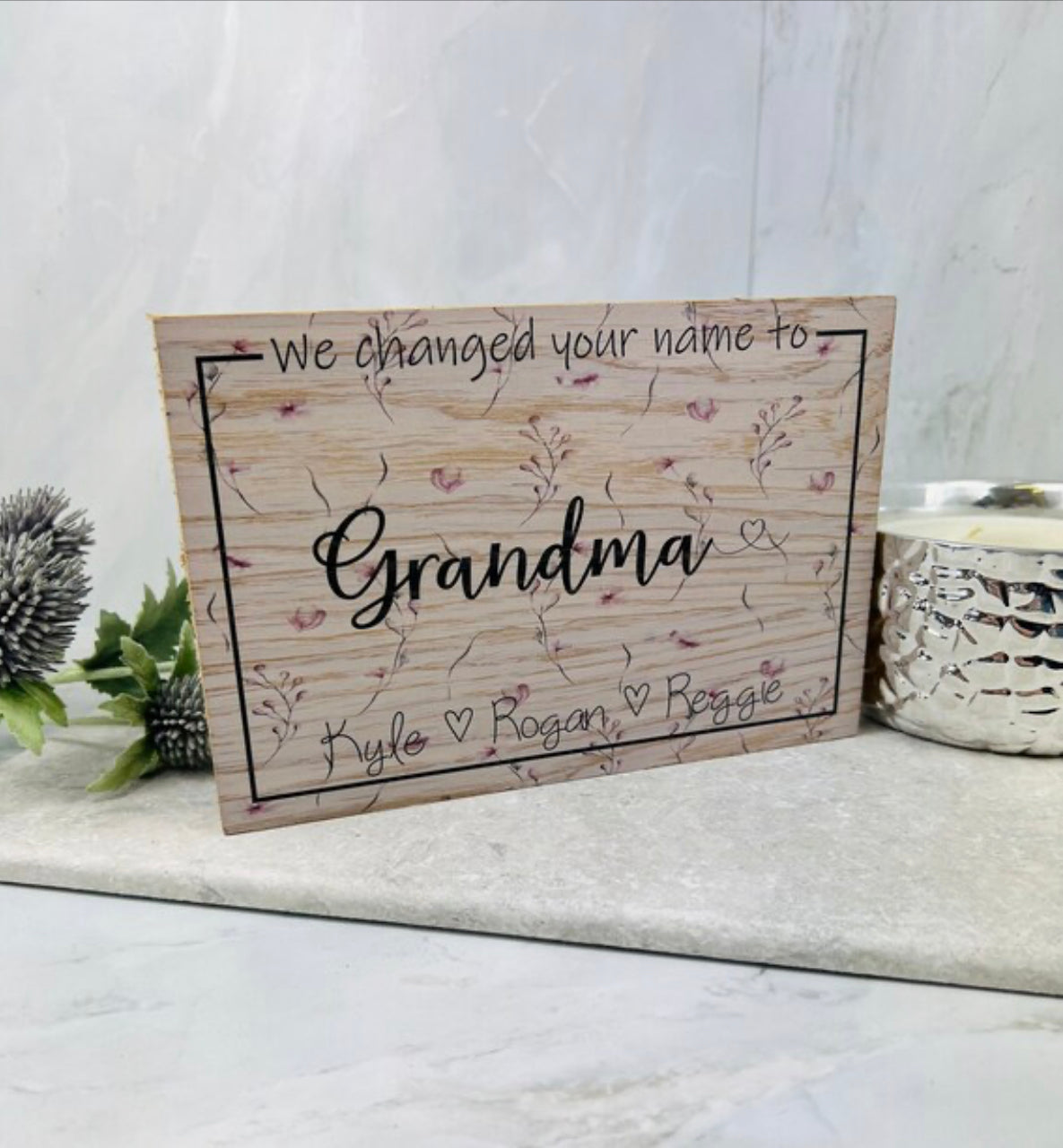 We changed your name to wooden sign