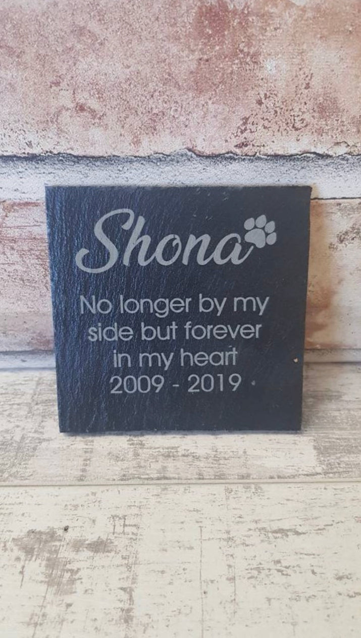No longer by my side pet memorial plaque