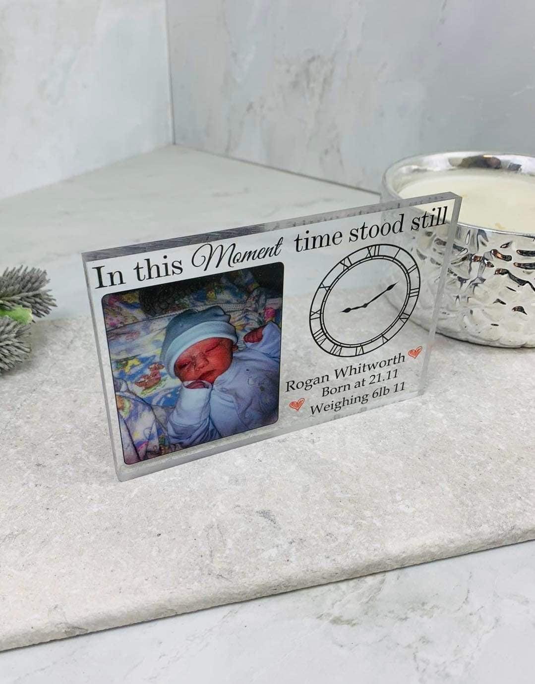New baby acrylic block