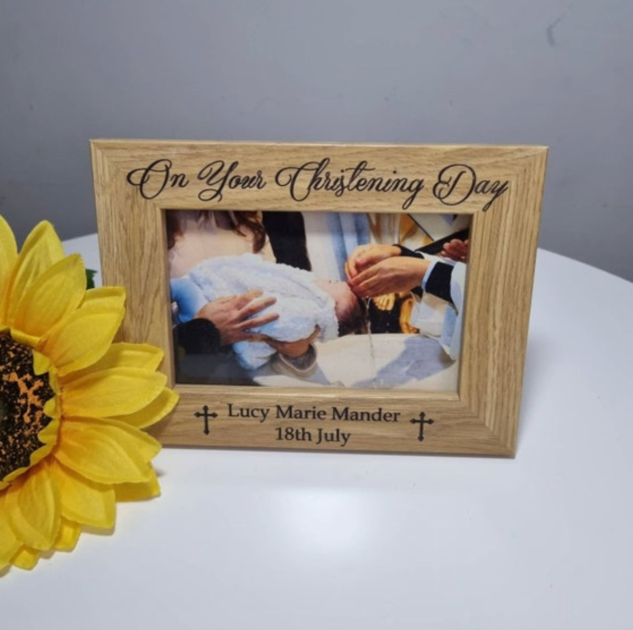 Christening day photo frame