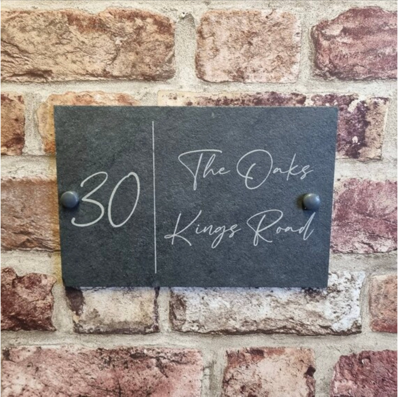 Fancy slate house sign