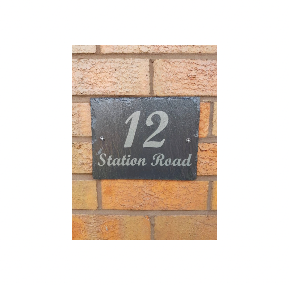 slate house sign