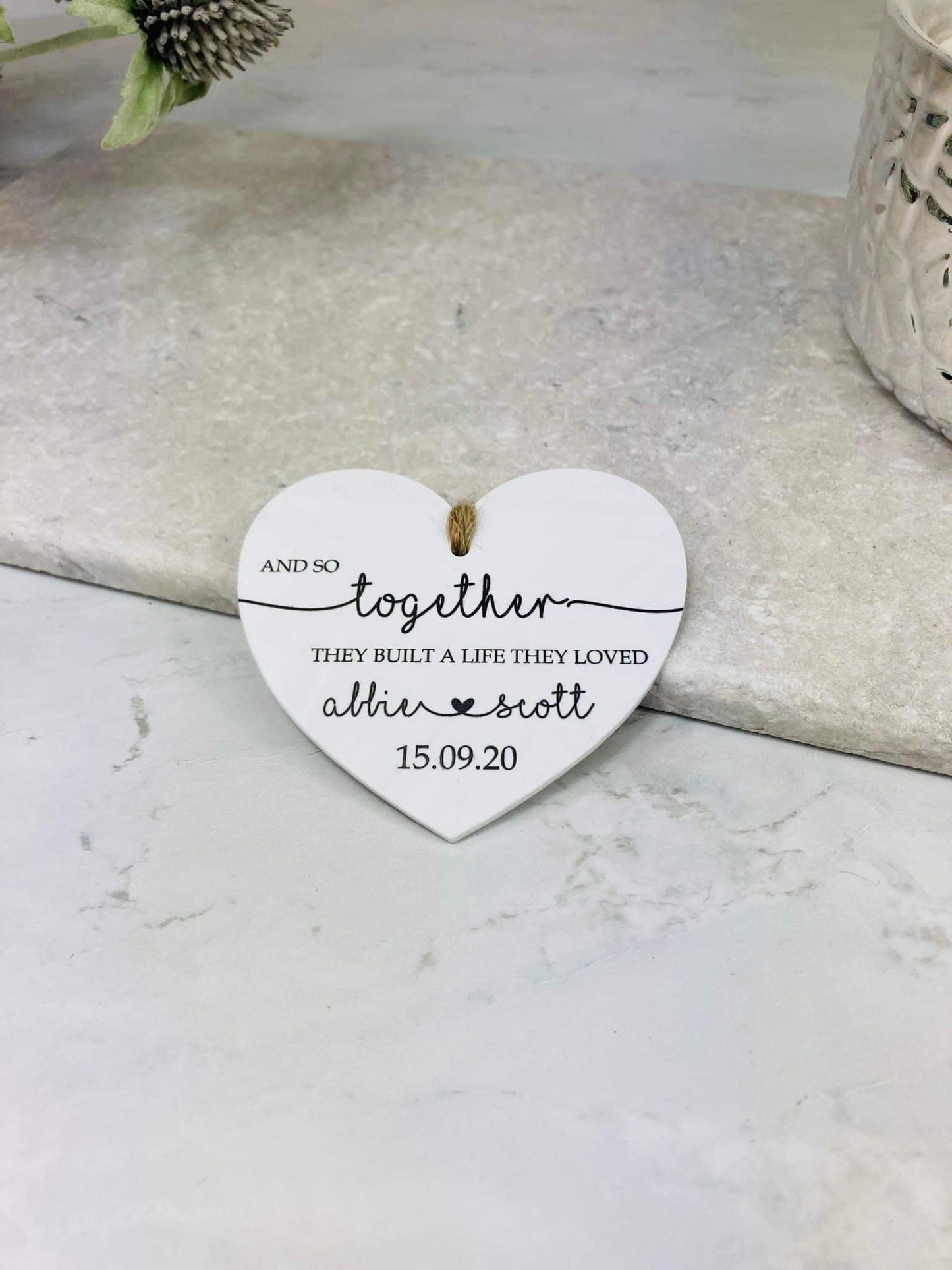 BOGOF And so together hanging heart keepsake
