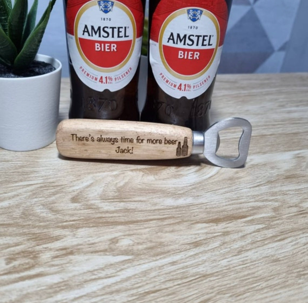 There’s always time for more beer wooden bottle opener
