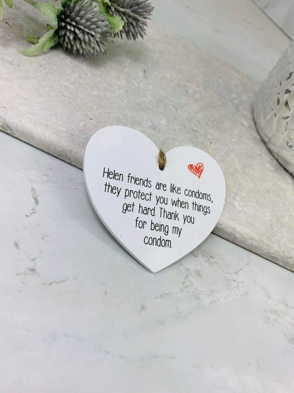 BOGOF Friends are like hanging heart keepsake