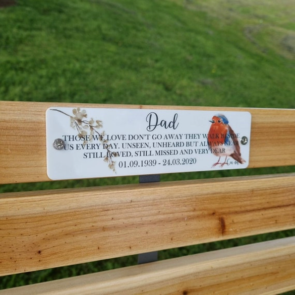Acrylic bench memorials