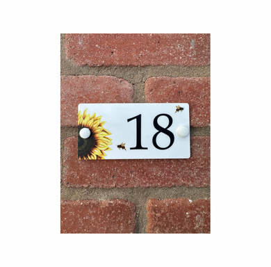 Acrylic house sign sunflower small