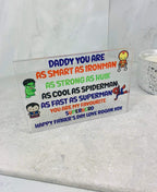 My favourite superhero acrylic block