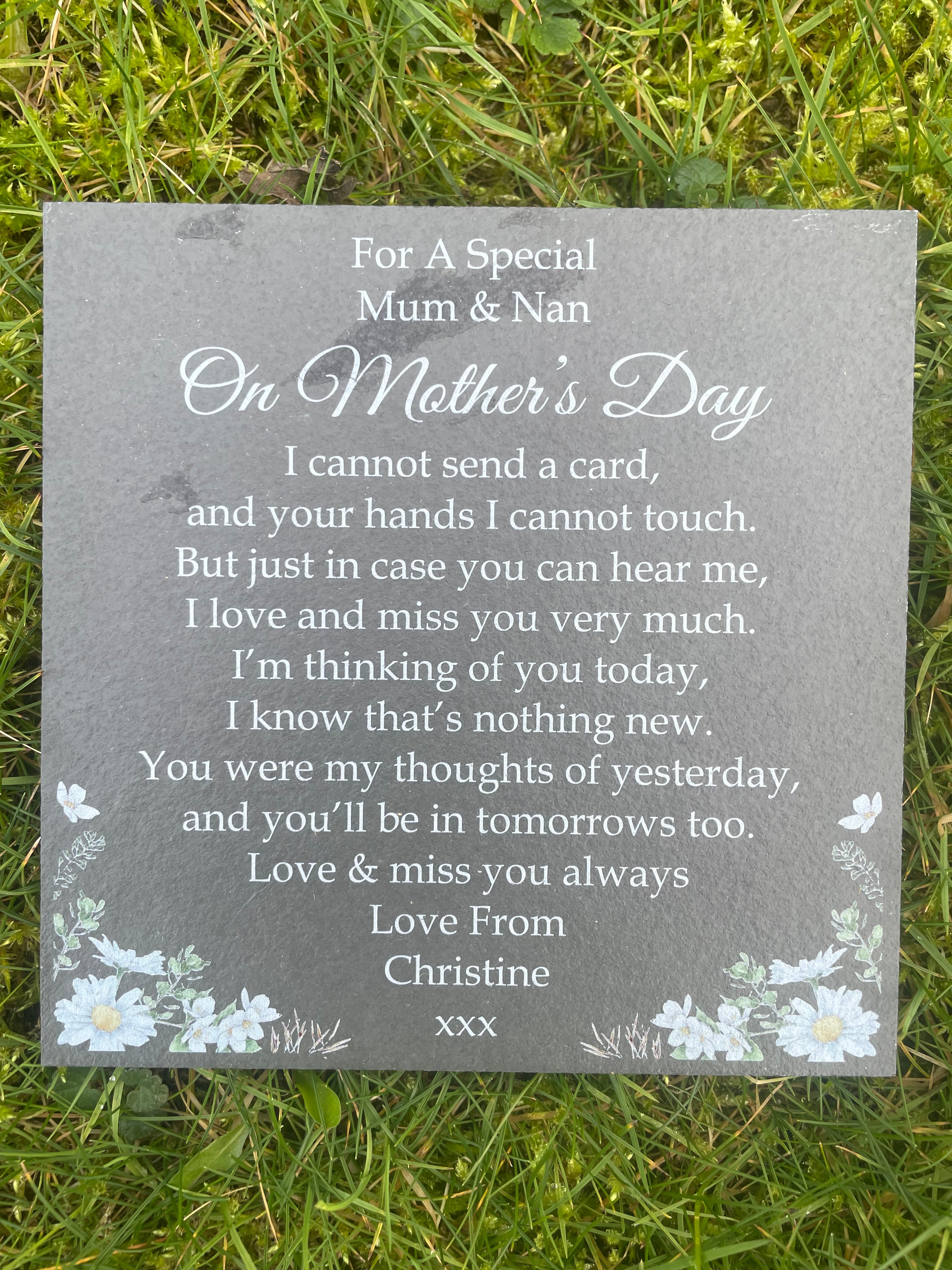 Mother’s Day memorial plaque Daisy