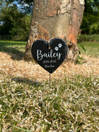 Heart pet memorial with hanging hook