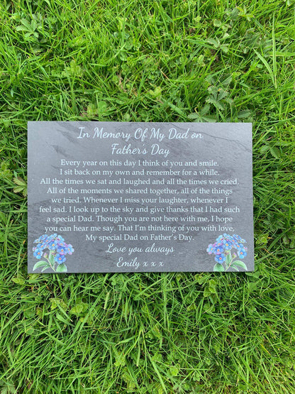Father’s Day memorial slate