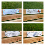 Acrylic bench picture memorial plaque - Yellow Flowers