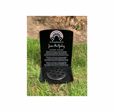 Rainbow temporary headstone with Base