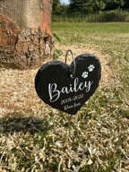 Heart pet memorial with hanging hook