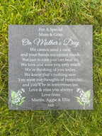Mother’s Day memorial plaque Field