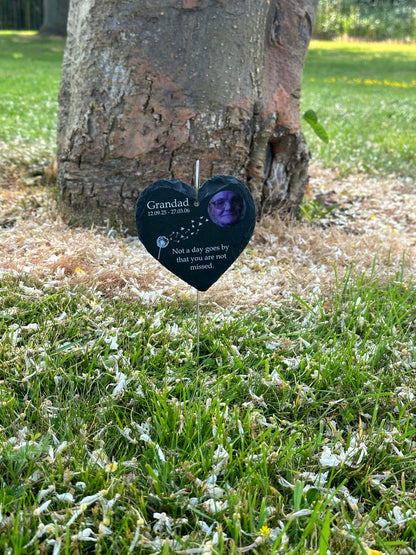 Dandelion photo memorial with hanging hook