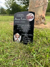 Angel temporary headstone with photo
