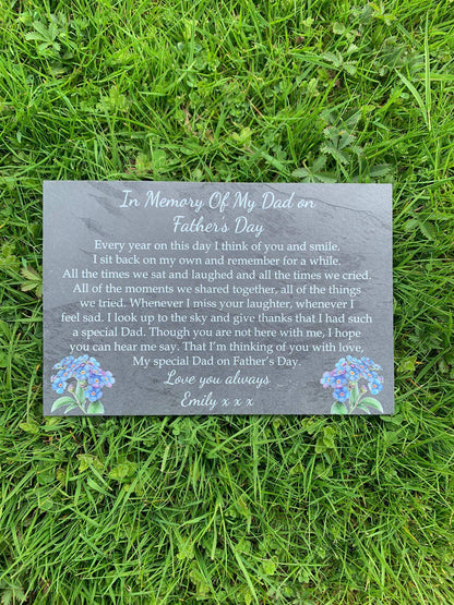 Father’s Day memorial slate