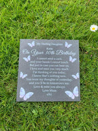 Butterfly Birthday memorial plaque