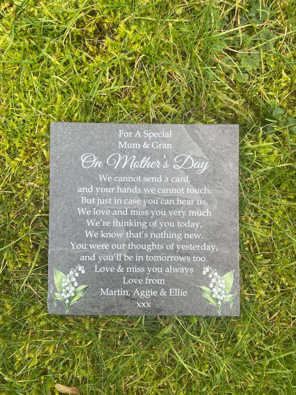 Mother’s Day memorial plaque Field