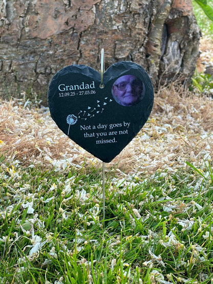 Dandelion photo memorial with hanging hook