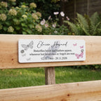Acrylic Butterfly bench memorial plaque