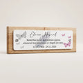 Acrylic Butterfly bench memorial plaque