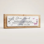 Acrylic Butterfly bench memorial plaque
