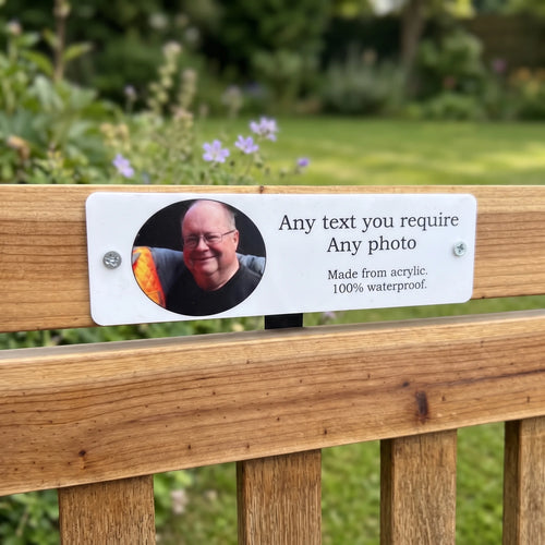 Acrylic Design your own bench memorial plaque