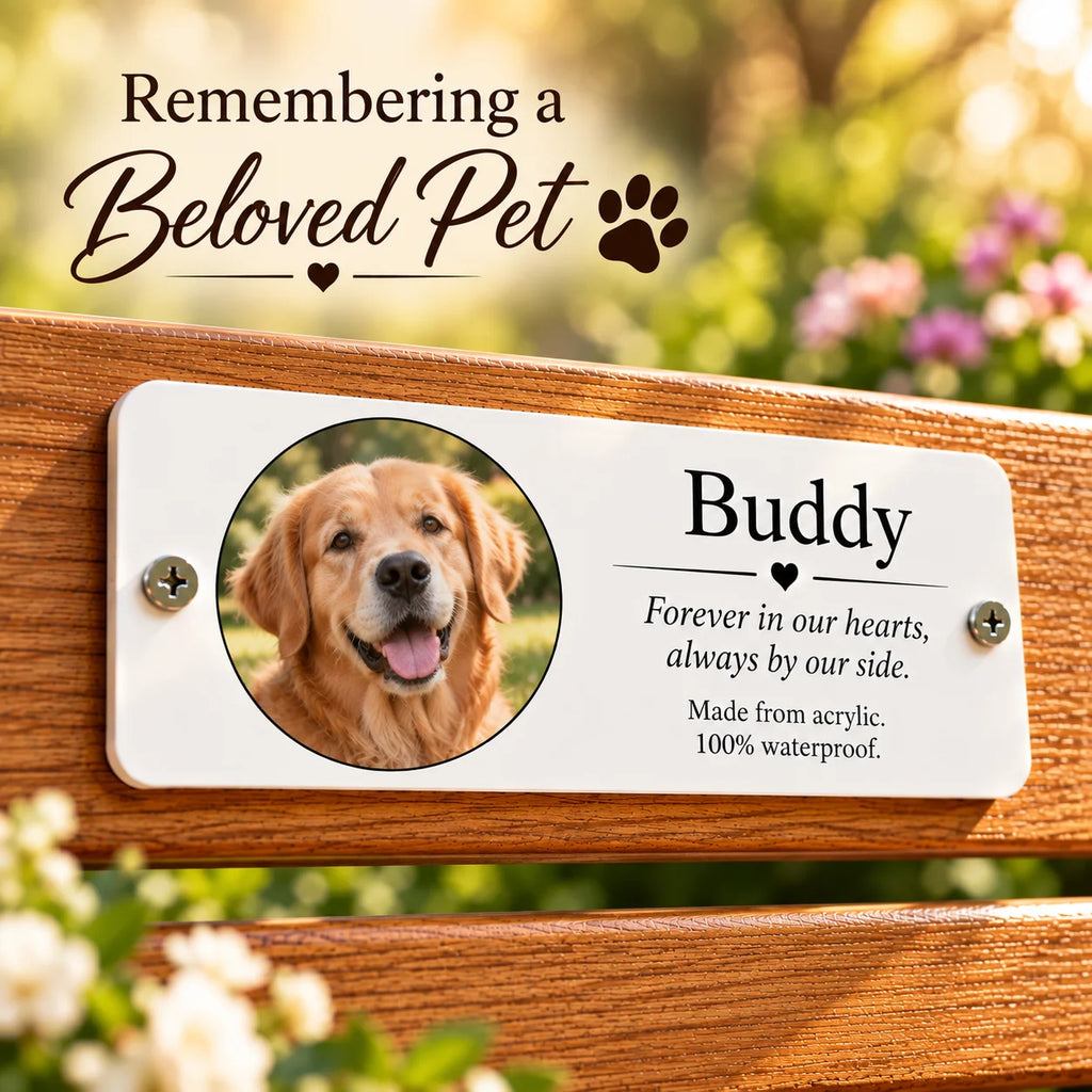 Acrylic Design your own bench memorial plaque