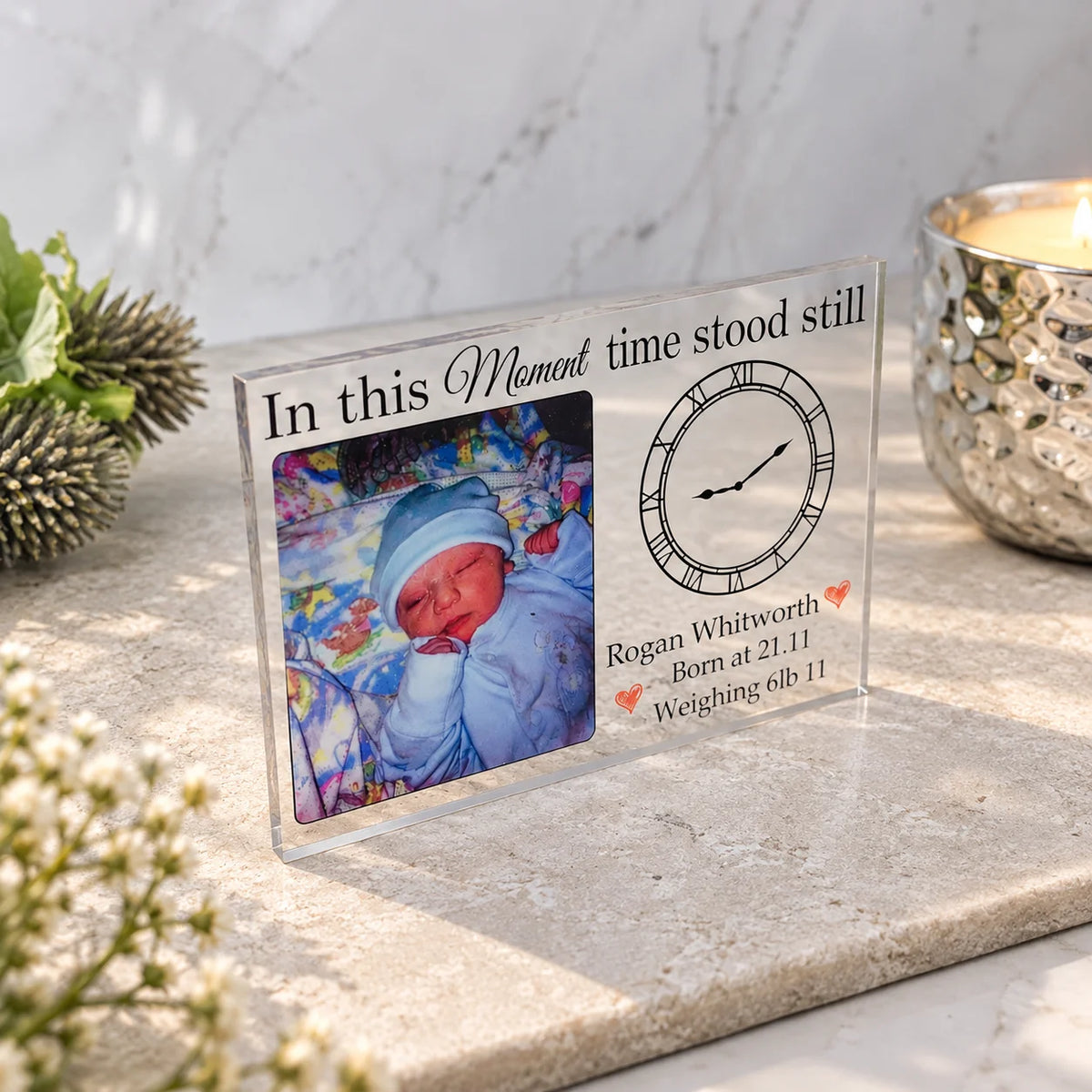 New baby acrylic block