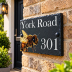 Bee slate house sign