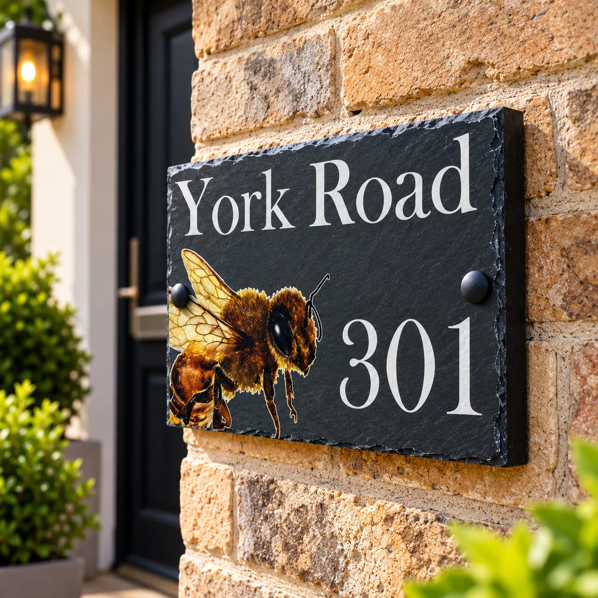 Bee slate house sign