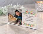 Birthday floral border acrylic block