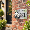 Panda acrylic house sign