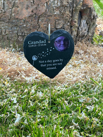 Dandelion photo memorial with hanging hook