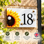 Acrylic house sign sunflower small