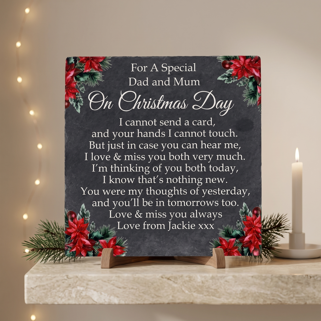 Christmas memorial plaque