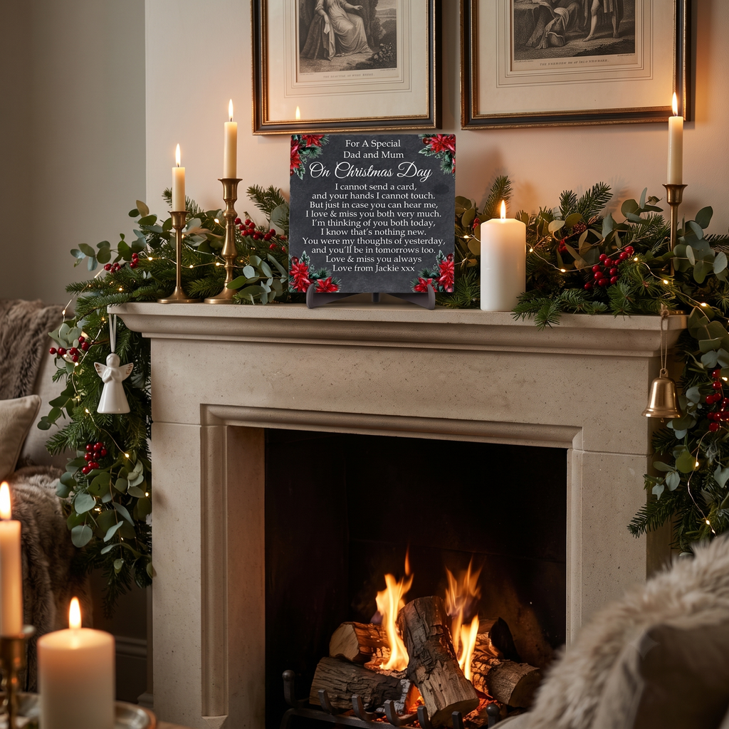 Christmas memorial plaque