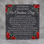 Christmas memorial plaque