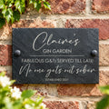Garden gin slate sign