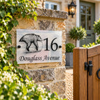 Bear acrylic house sign
