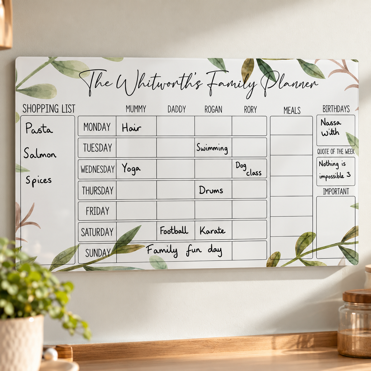Family Weekly Planner & Organizer