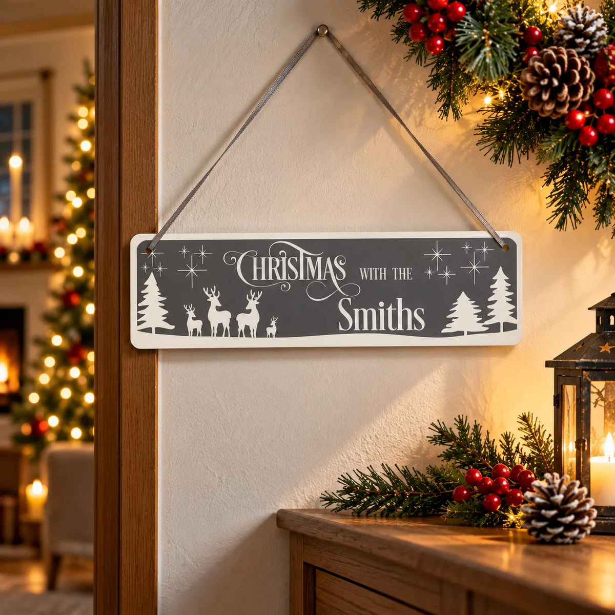 Christmas with the….. hanging sign