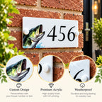 Acrylic house sign fish small