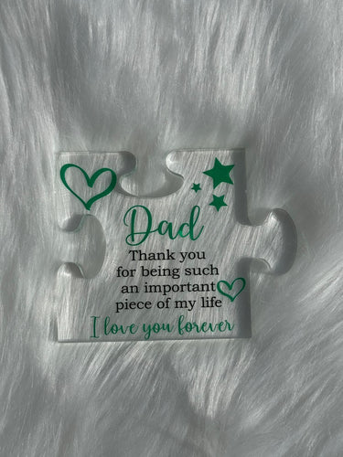 Our stunning acrylic blocks are the perfect gift for Fathers Day or any other occasion from a son or daughter.