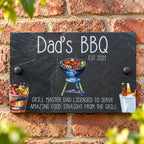 Garden BBQ slate sign